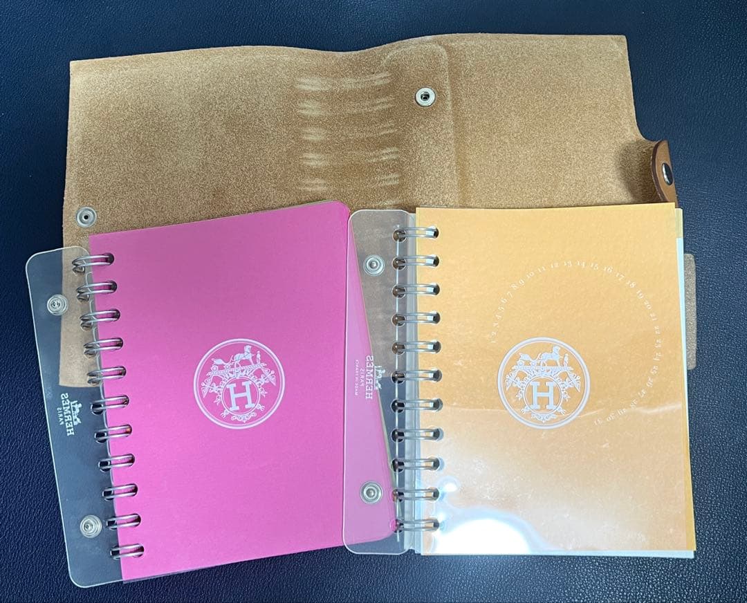 HERMES エルメス ユリス PM 2種 レフィル付 手帳カバー フランス製