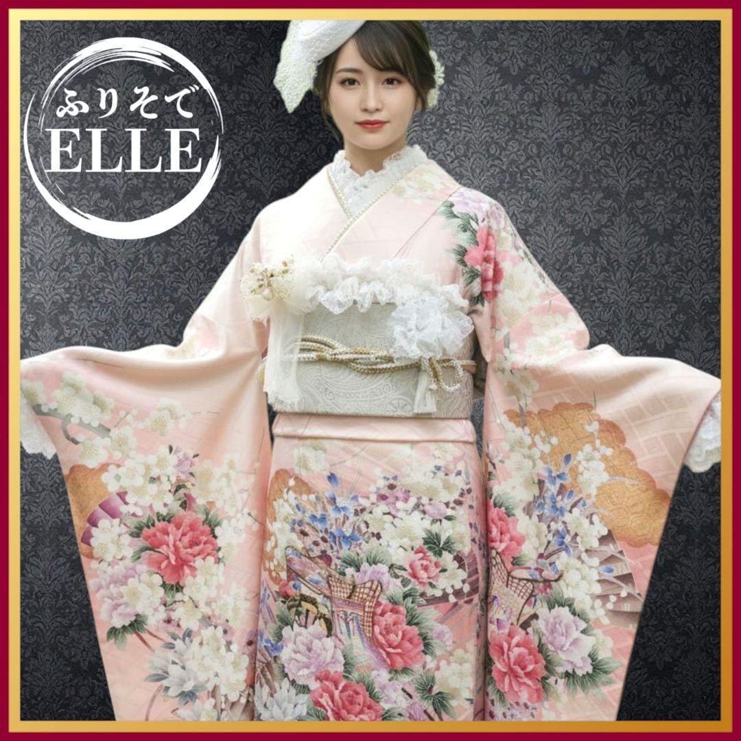 振袖フルセット(8点)・成人式・落款有り・作家物・くすみ・ピンク・胴裏正絹