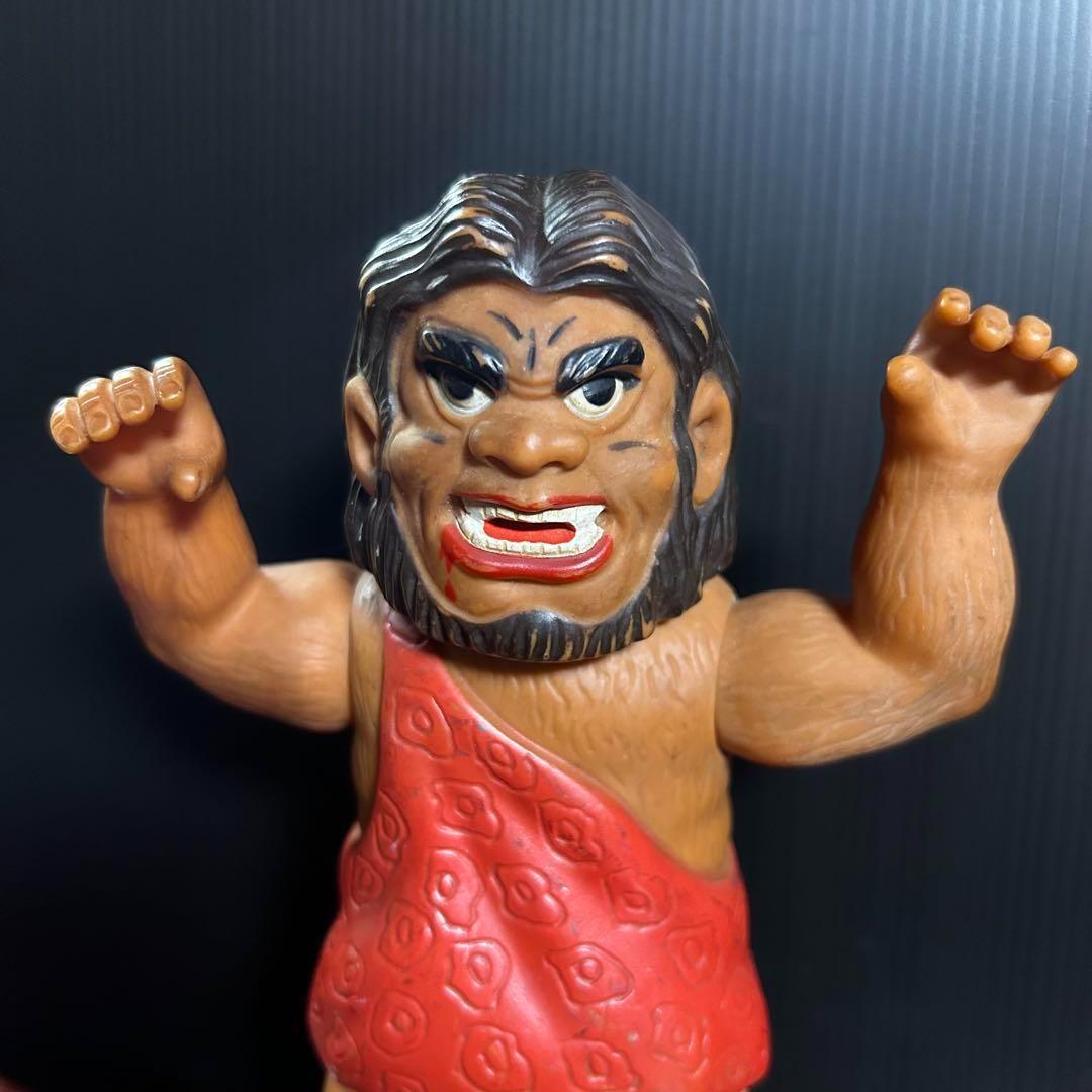 獣人　ゴリラマン　タイガーマスク　ソフビ　当時物　中嶋製作所 　プロレス