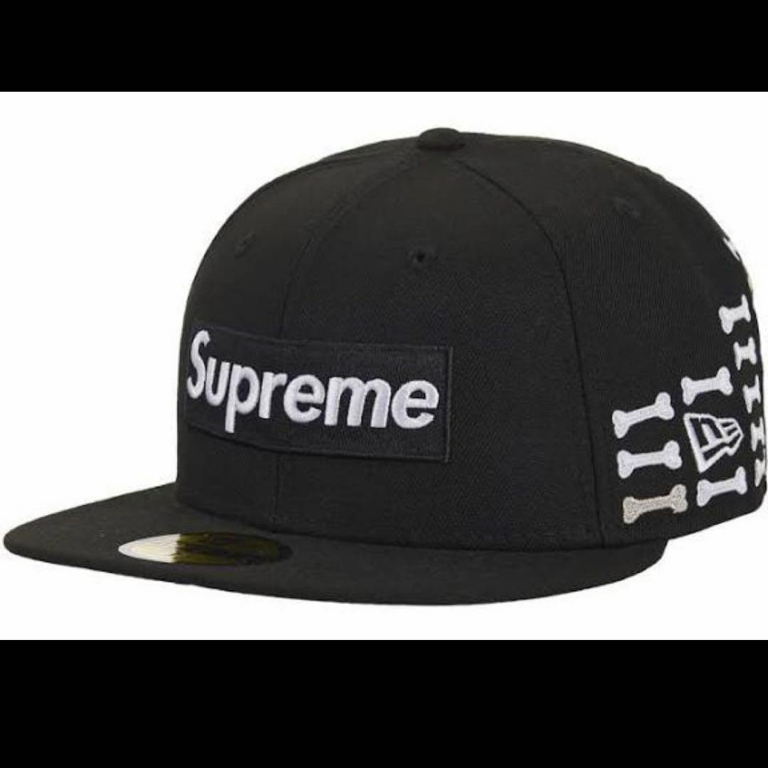 帽子 Supreme Bones Box Logo cap black 7 1/4