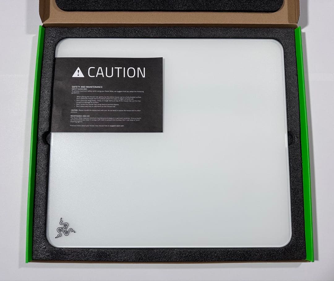 Razer Atlas ホワイト ガラスマウスパッド 白 レイザーアトラス