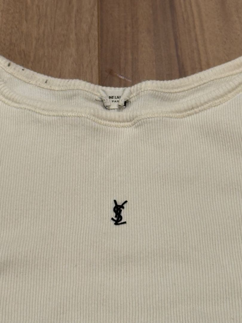 SAINT LAURENT アイボリー リブタンクトップ　送料込み