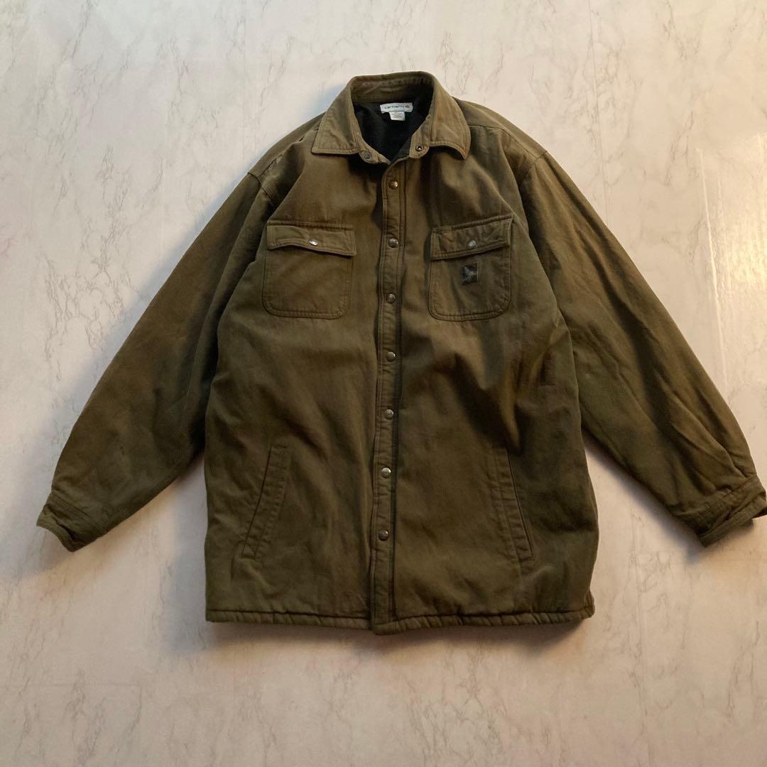 00s Carhartt ダックジャケット ハンティング チョア 裏地フリース