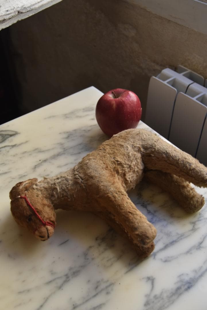 フランスアンティーク　古びたロバさんのぬいぐるみ