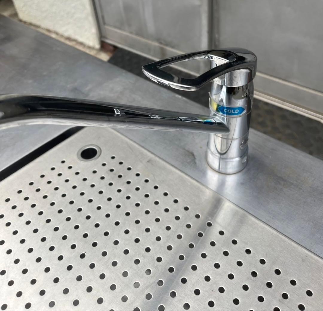 業務用 台付き 1槽シンク 混合水栓 蛇口付き 幅1120×奥735×高さ840