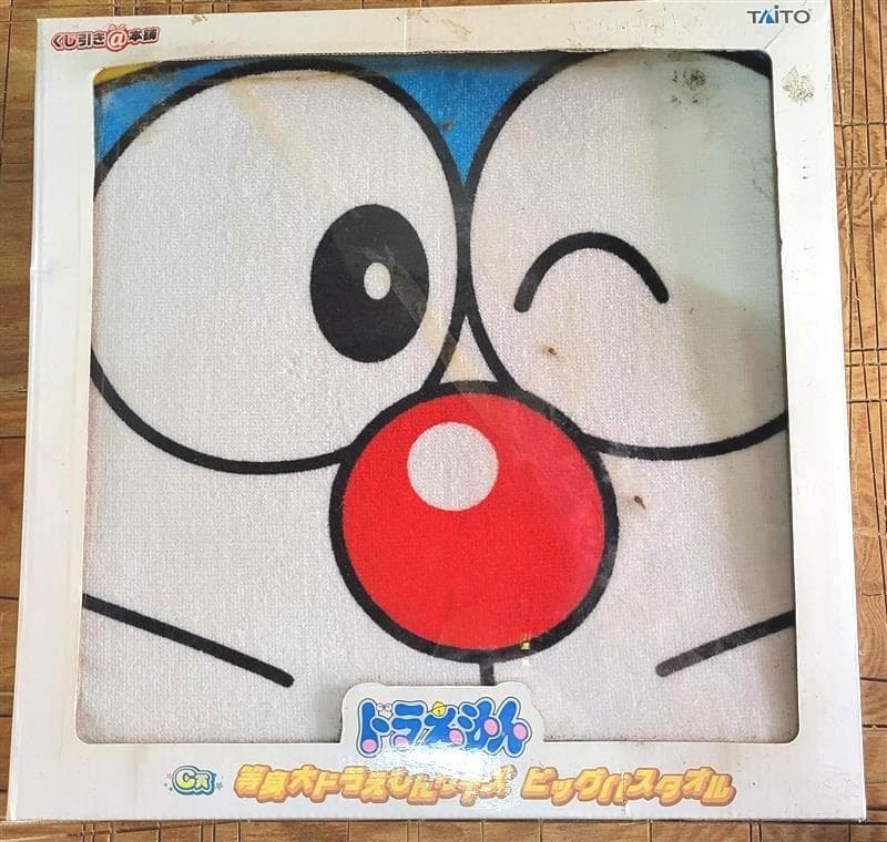 ドラえもん　タイトー　C賞　等身大ドラえもんサイズ　ビッグバスタオル　箱汚れあり
