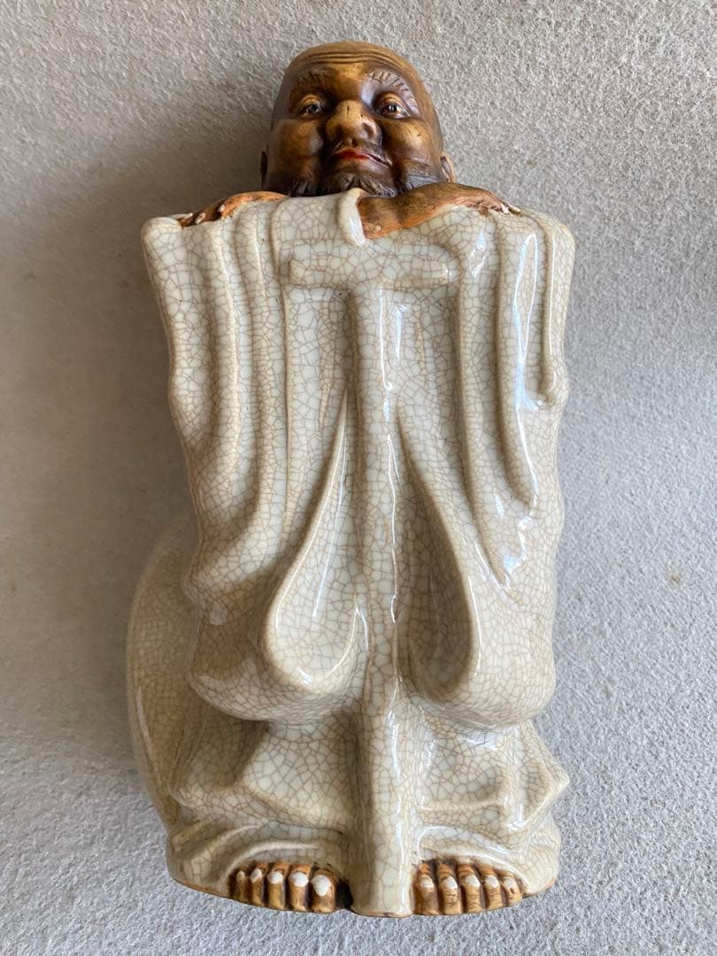 【七福神】布袋尊の置物（敷板付き）