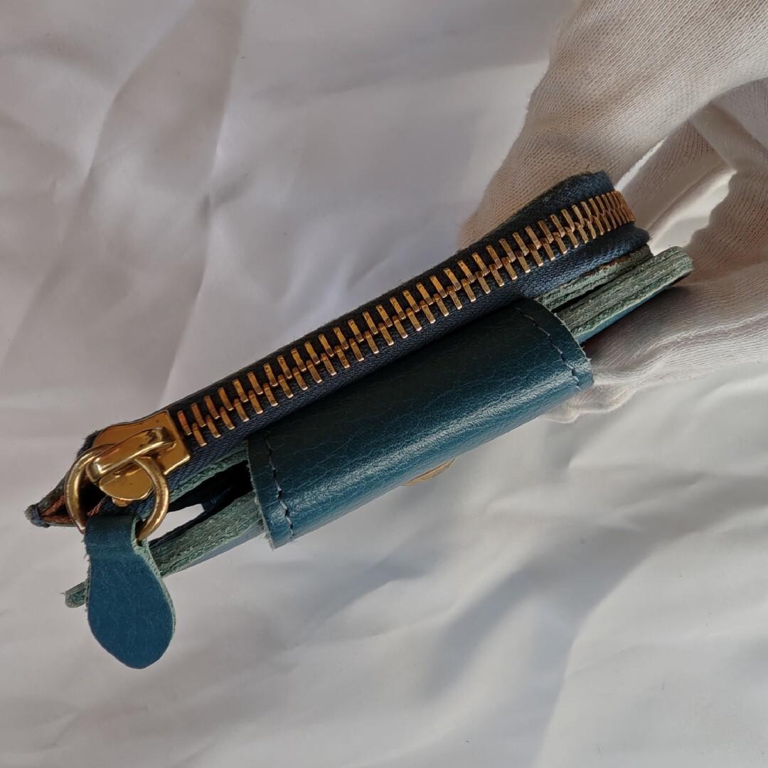 未使用級　イルビゾンテ 二つ折り財布 ☆ブルーデニム☆