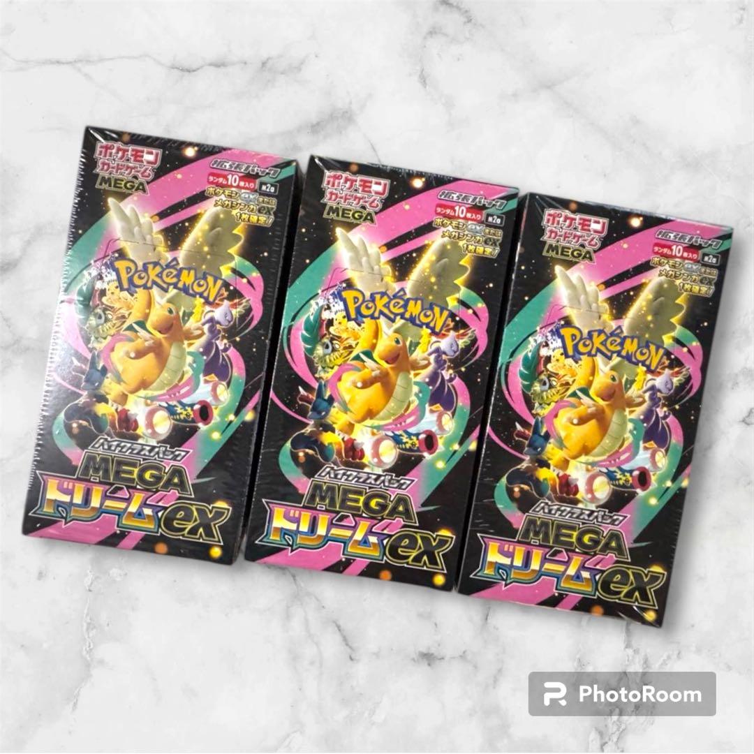 ポケモンカードメガドリームex シュリンク付き　３box