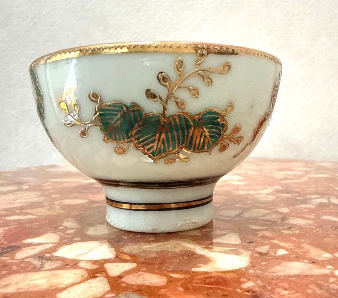 ☆高級アンティーク 骨董 茶器セット ぐい呑み 美品希少 金彩 清水焼き?!