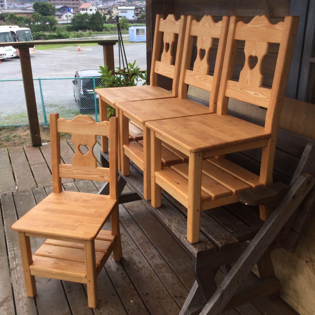 みかんさま専用ページ♡カントリーハート　チェア　4脚のうち2脚分①