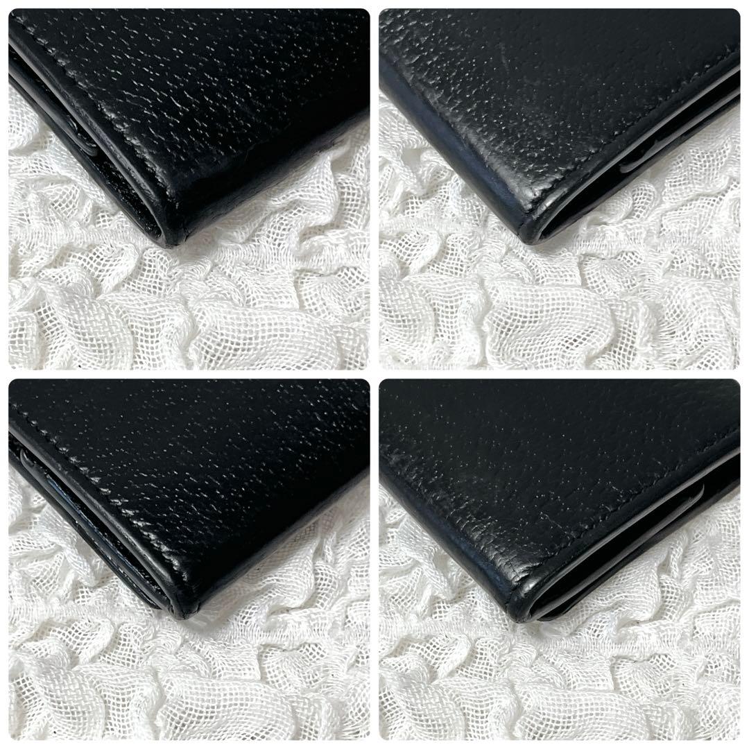 グッチ　GUCCI　GGマーモント　ケース　小銭入れ　レザー　黒　ブラック