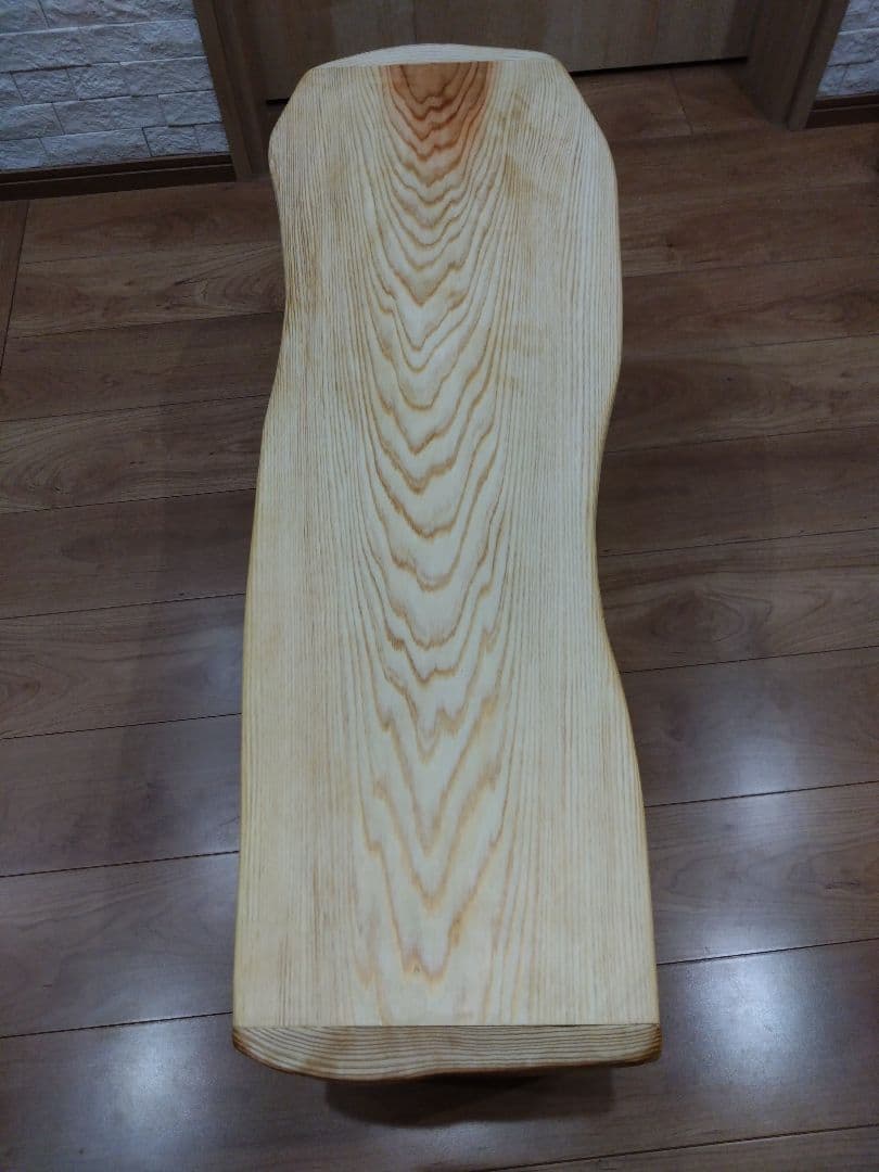 杉のベンチ66　KIZUNA〜❕座面は杉の模様が綺麗、脚は丸太風