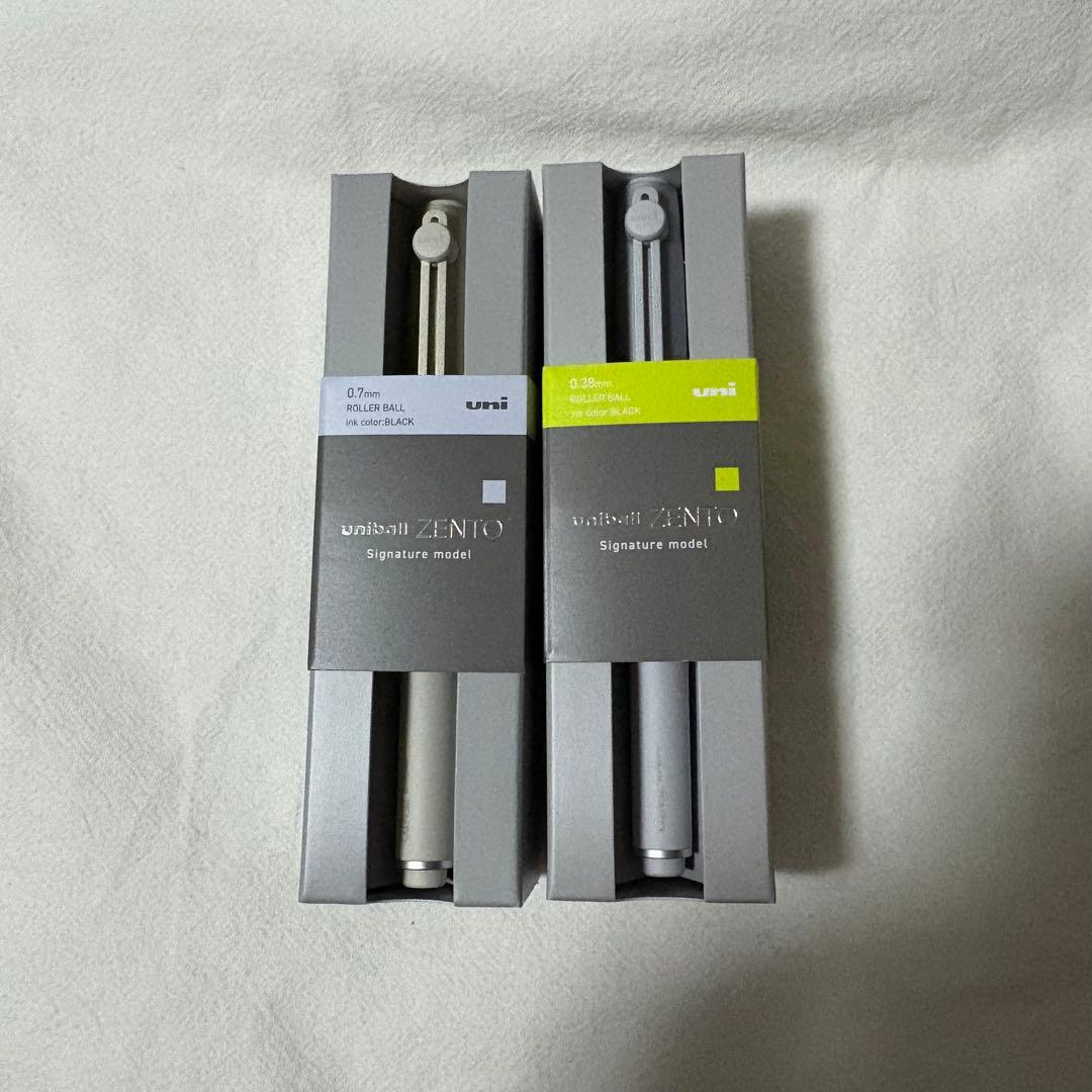 ユニボールZENTO シグニチャーモデル 2本(0.38 、0.7mm)