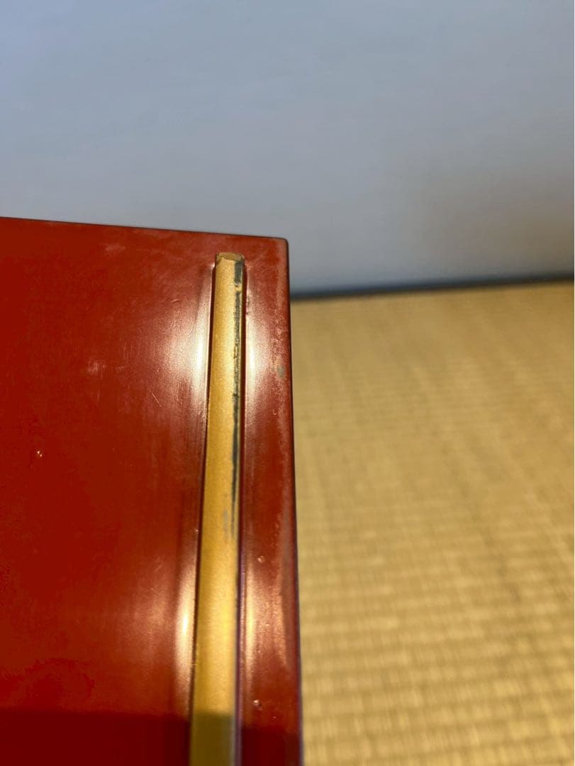 時代漆器 扇面金銀高蒔絵 三段重箱 / 加賀蒔絵 木製漆器 茶懐石道具