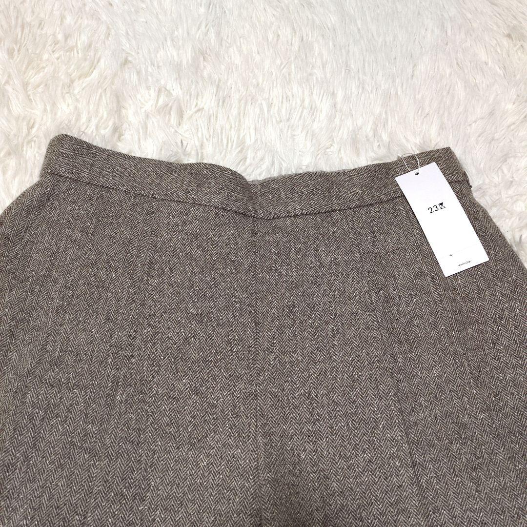 タグ付き 24AW 23区 シルクネップヘリンボーン ガウチョ パンツ 48