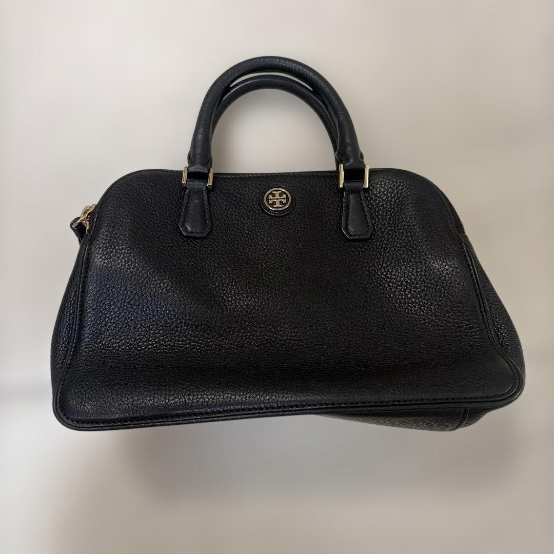 Tory Burch ブラックレザーハンドバッグ