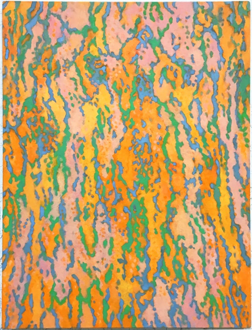 絵画 840 油絵/抽象画風/樹皮/パターン/P15号