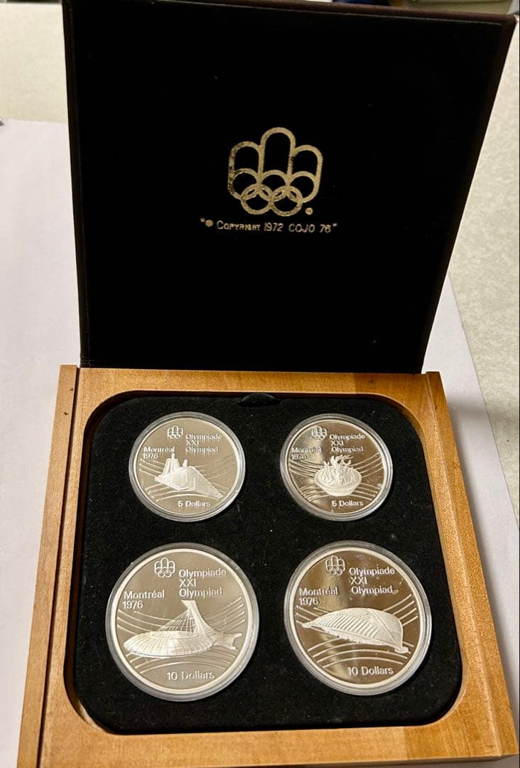 カナダモントリオール五輪1976年銀貨プルーフ4枚セットシリーズⅦ ケース入