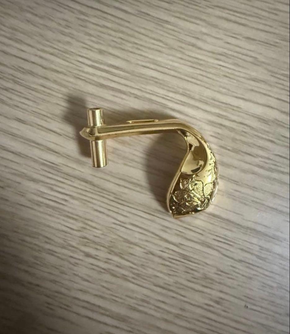 ヤマハカスタム　ソプラノサックス用　フロントFキー /金メッキ仕上げ彫刻入り