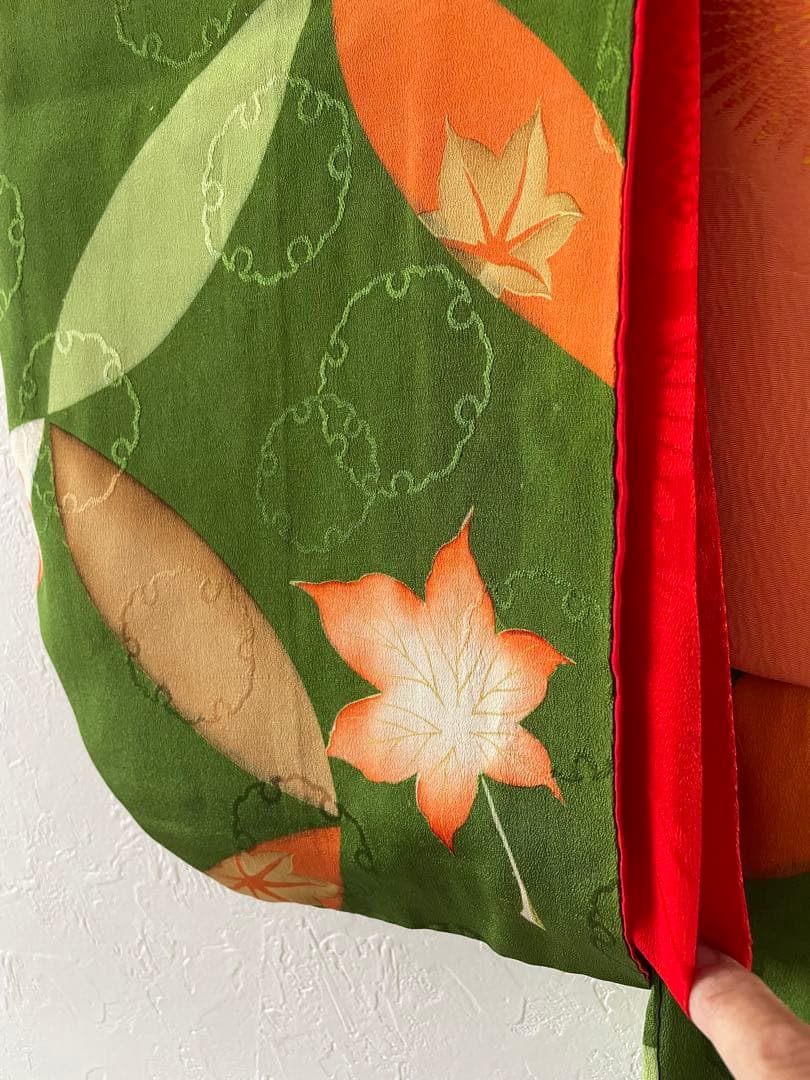 七五三　3歳　アンティークお着物セット　正絹　被布　髪飾り付き