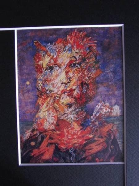 絹谷 幸二、少女フランソワーズの肖像、希少画集画、新品額装付