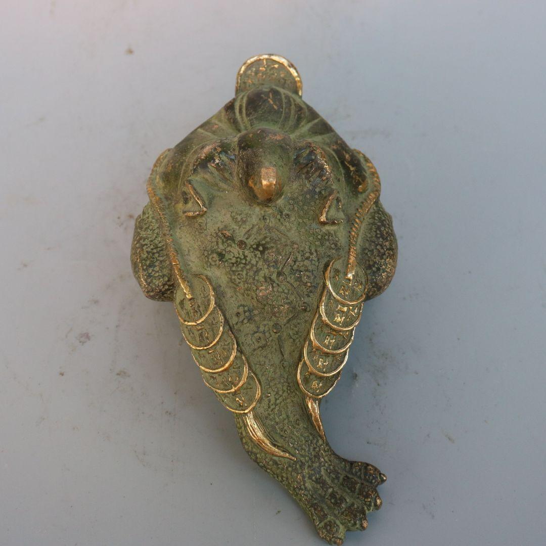 銅細工 三足金蟾 七星金蟾 装飾品 工芸品 美術品 置物