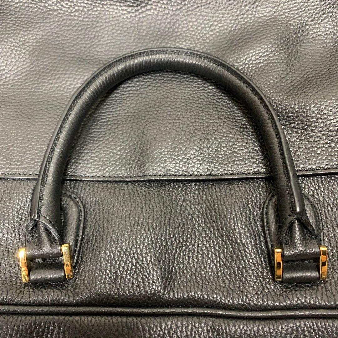 美品 CIMABUE ビジネスバッグ ショルダーストラップ 大容量 金金具