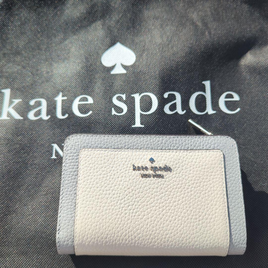さ*わ様 【新品未使用】ケイトスペード　二つ折り　財布　ブルーグレー