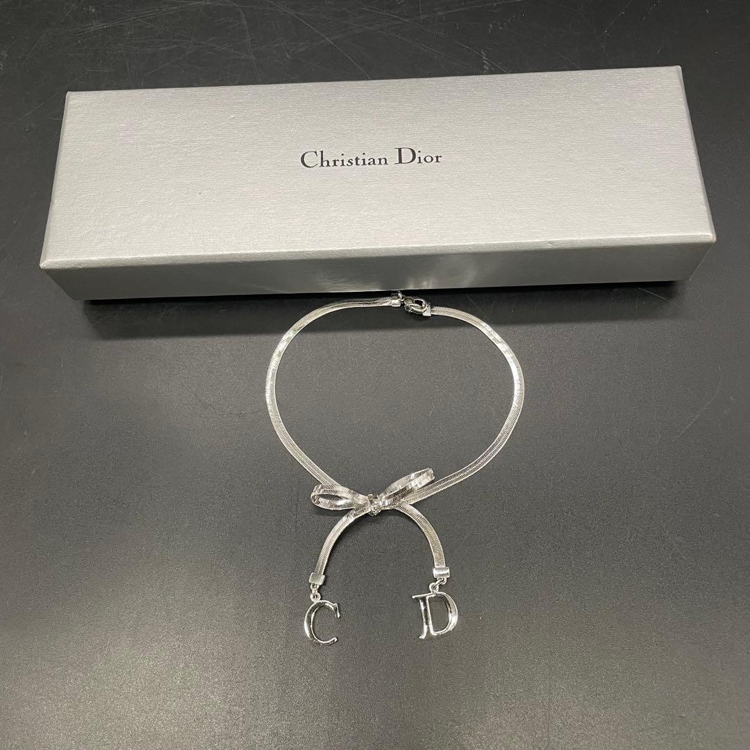 N774 クリスチャンディオール リボン アンクレット