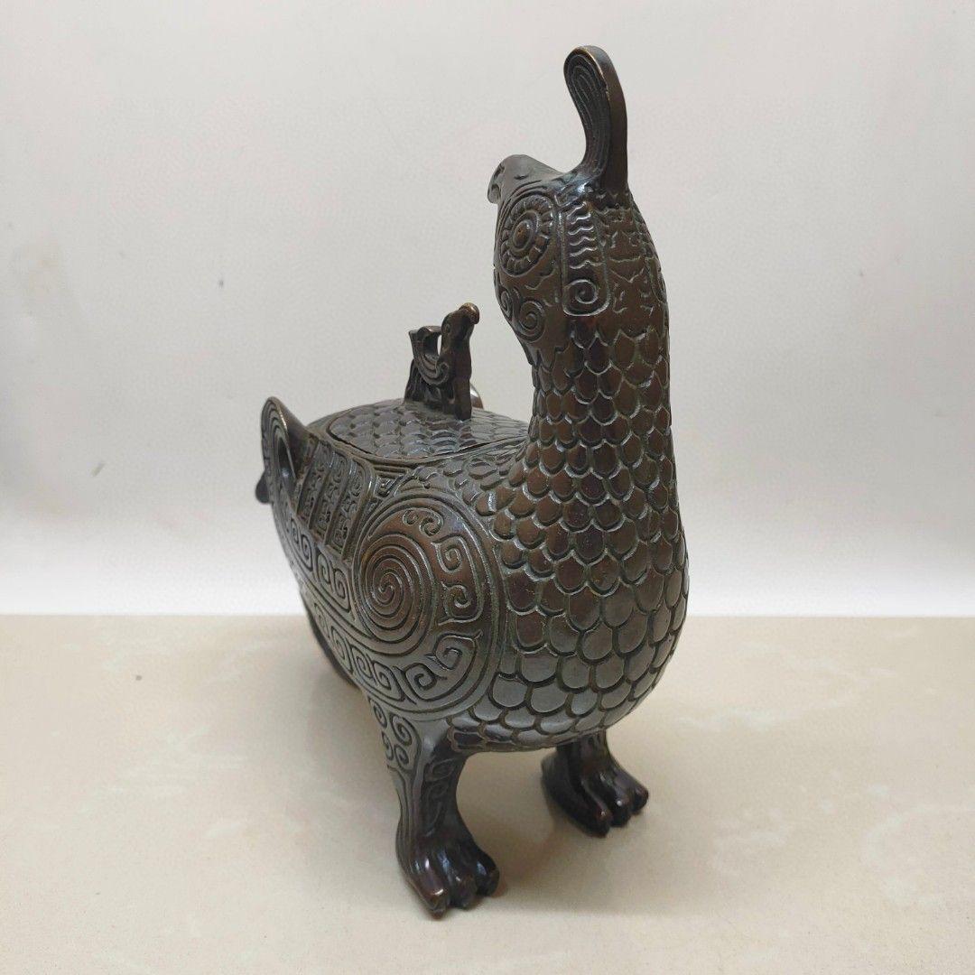 銅器 鳥尊 酒器 装飾品 現代工芸品美術品 置物
