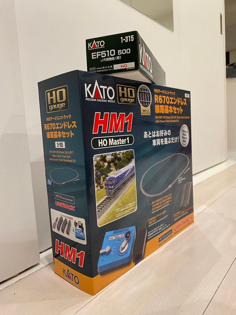 HOゲージ　HM1 3-105 EF510 500 JR貨物色(青) セット販売