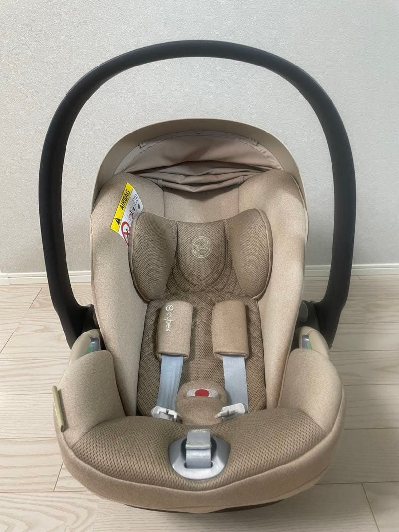 【美品】cybex Cloud Ti-Size ベージュトラベルアダプター付き