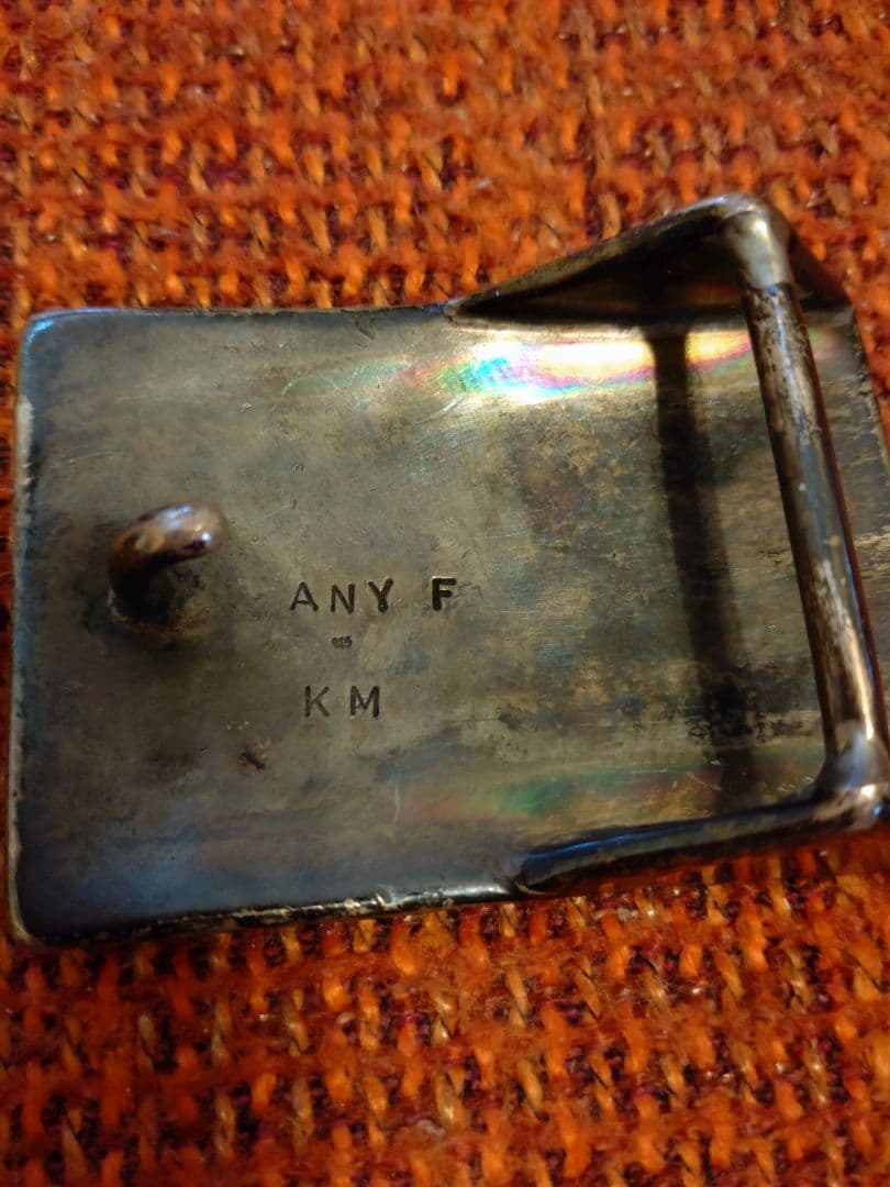 シルバーインデアンバックル、925