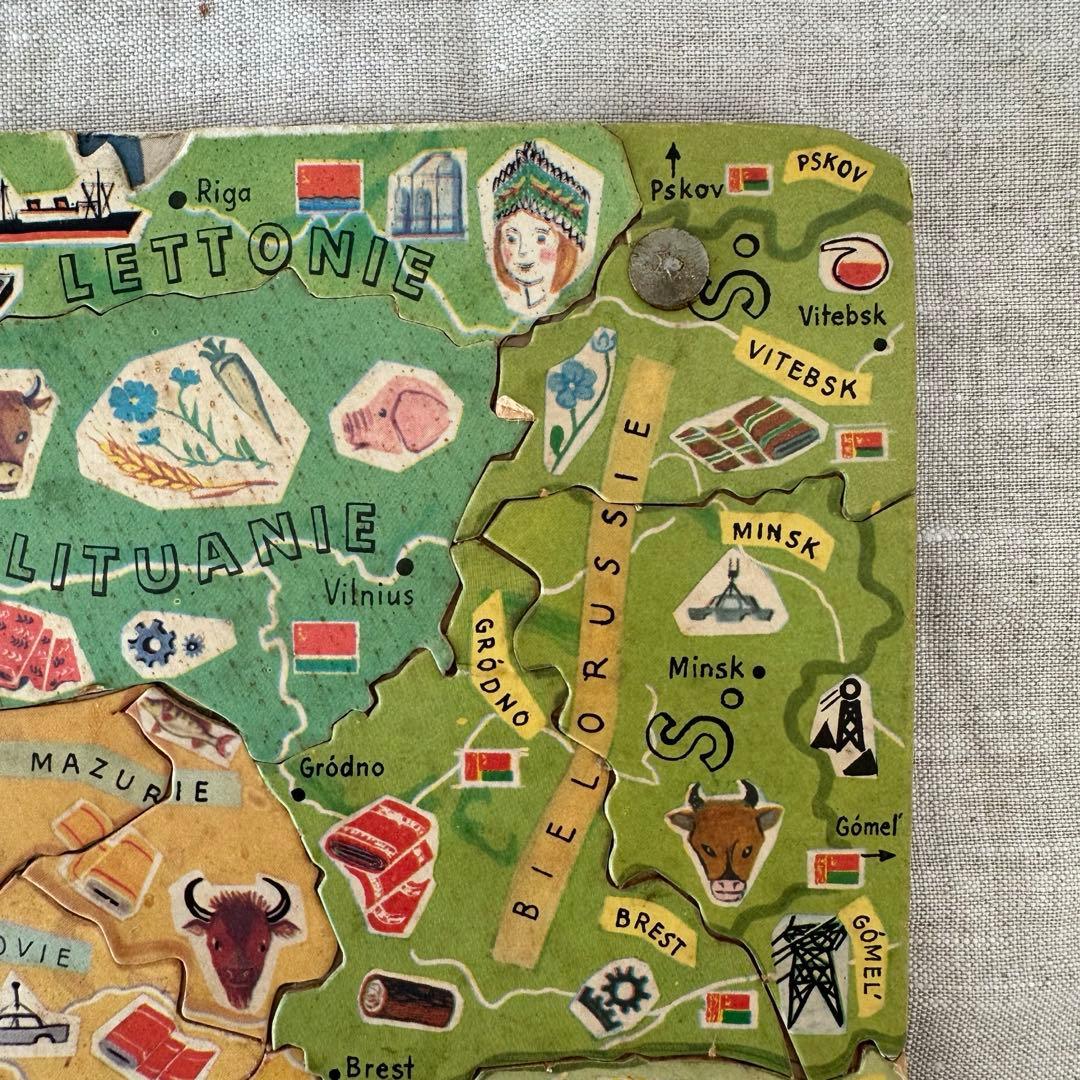 【超レア！】ヴィンテージ フランス Yoplait パズル ヨープレイ 蚤の市