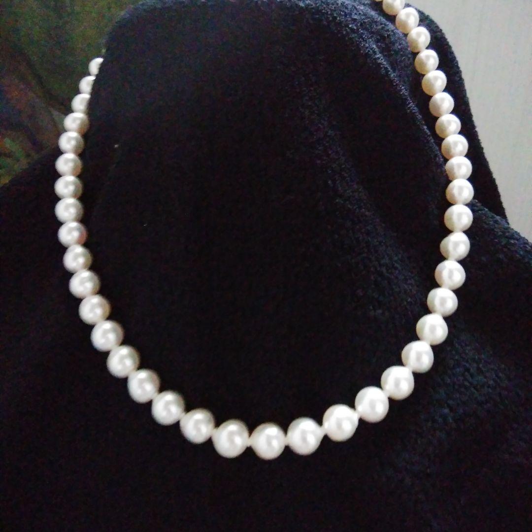 らら 伊勢志摩産7.5ー8mm高品質の本真珠ネックレスとイヤリングセッ