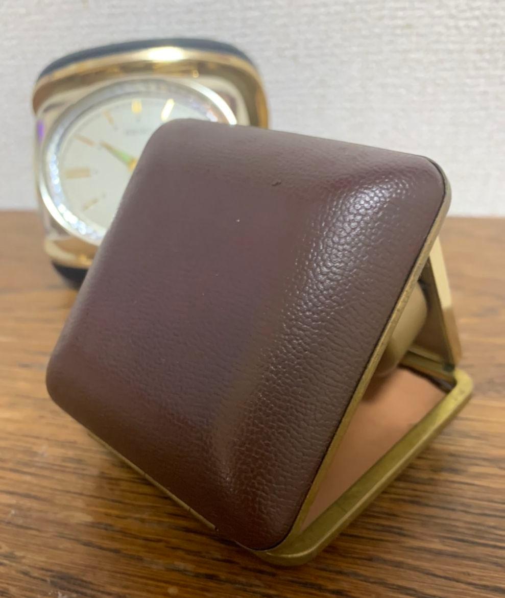 レア　ヴィンテージトラベルクロック置時計　ミッドセンチュリー