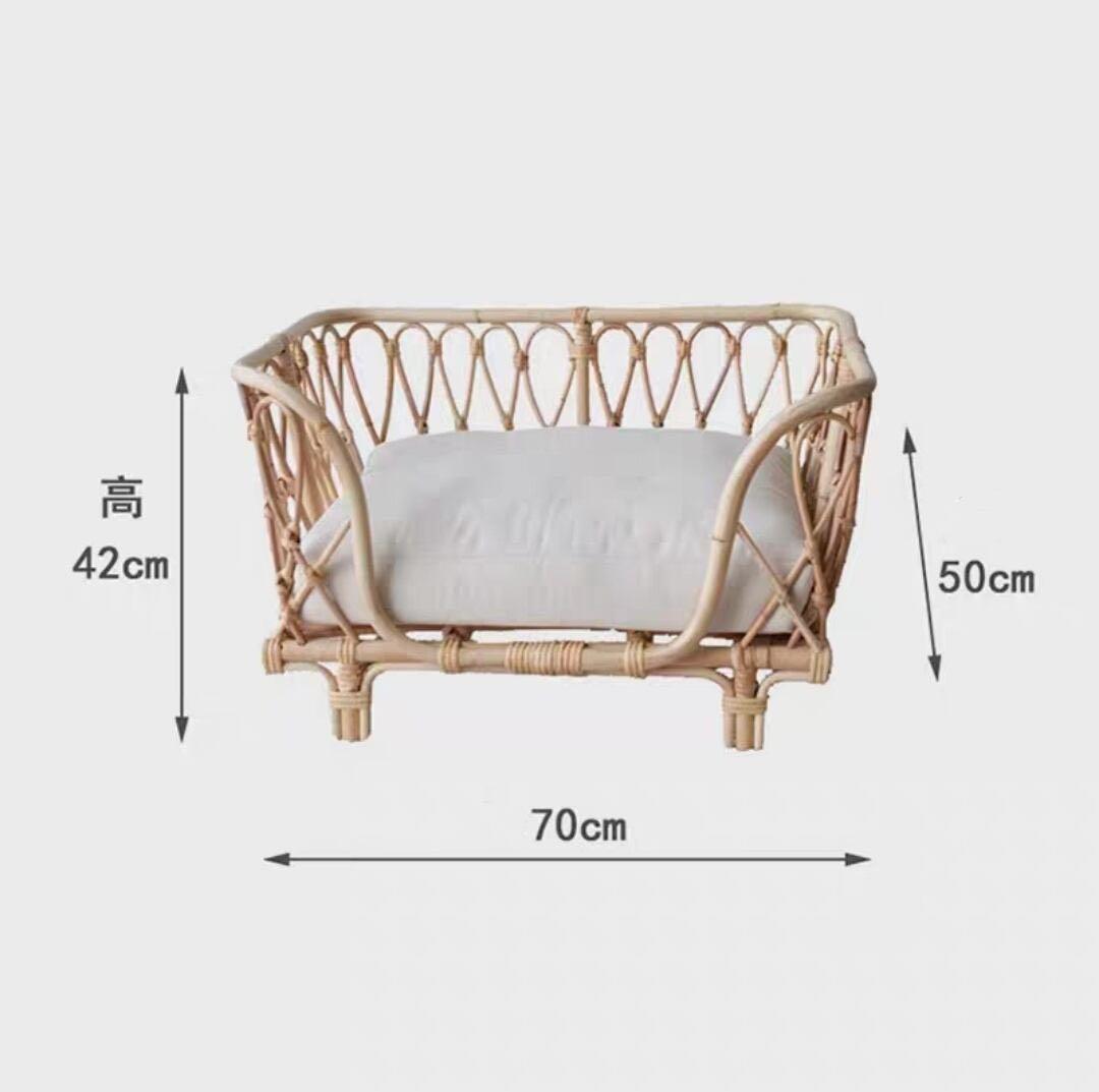 手織りの籐の犬のソファ,籐の椅子