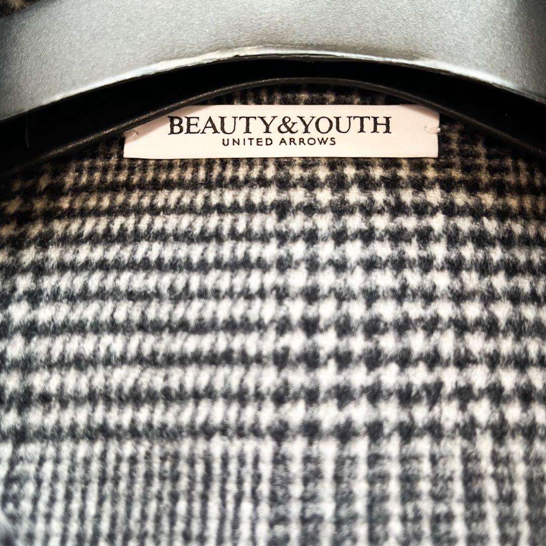 専用24年 BEAUTY&YOUTH リバーコート 千鳥格子 ダブルフェイス