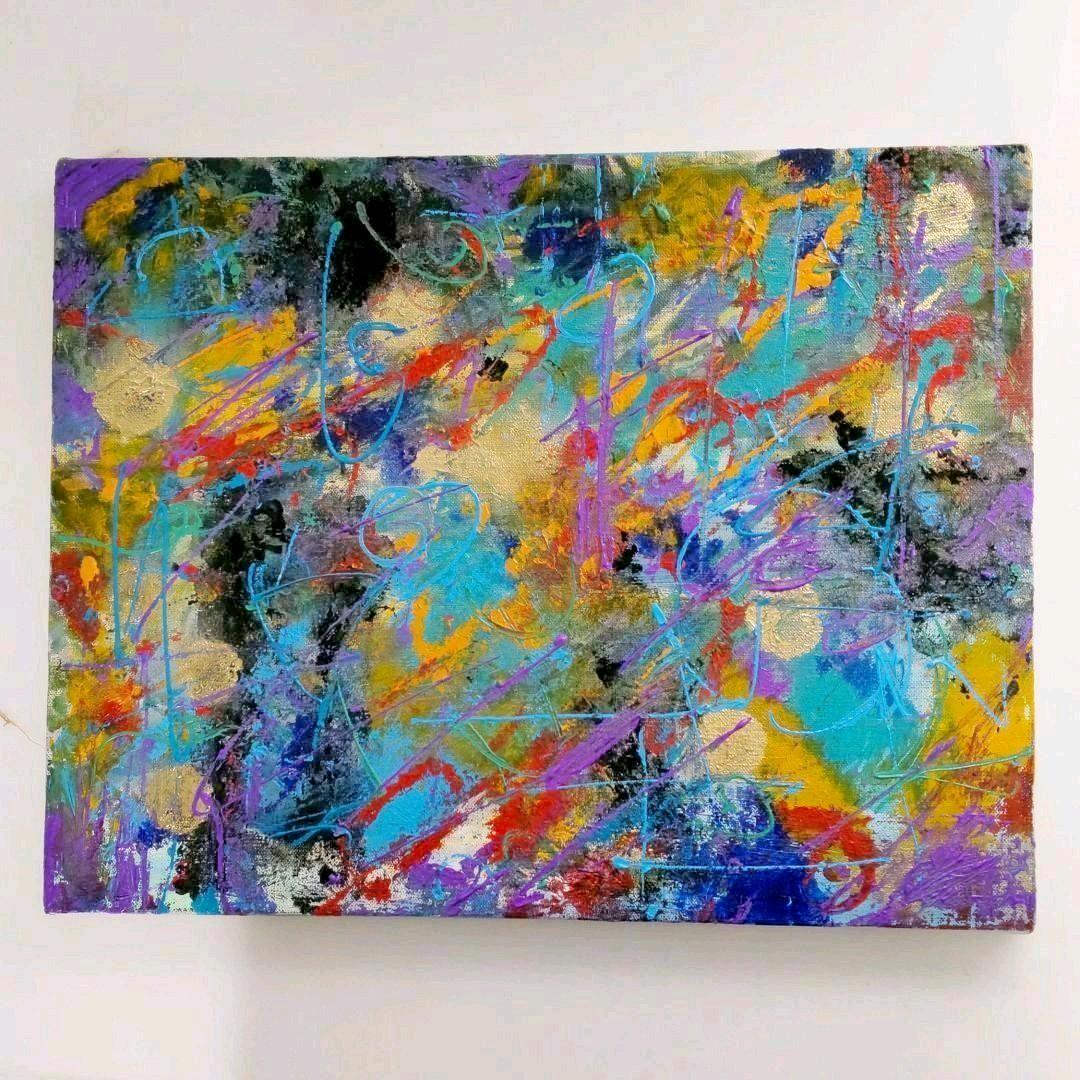 ☆抽象画、現代絵画、フルイドアート、テクスチャーアート、インテリア、アクリル絵画