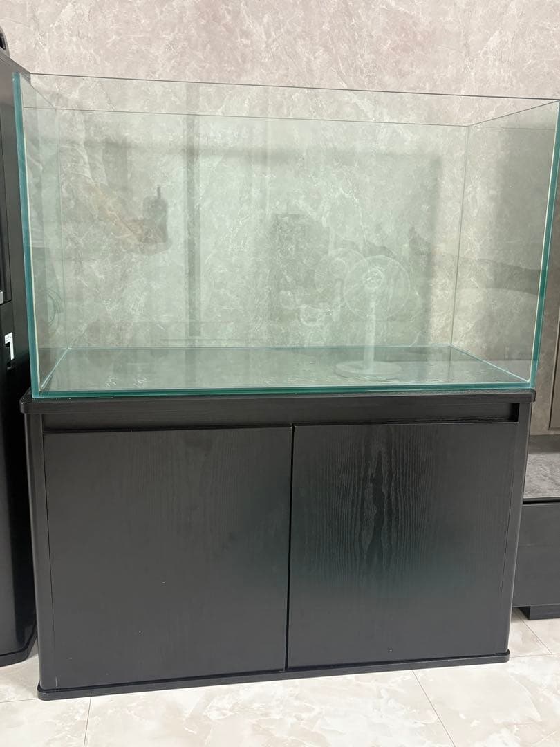 masato様90㌢大型ガラス水槽・水槽棚セット（フィルター・LEDライト付き）