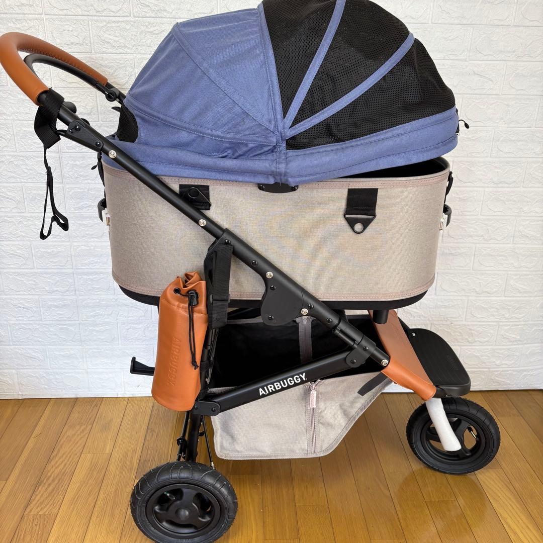 【極美品】　エアバギー ドーム3 ラージサイズ　ペットカート　リバーブルー