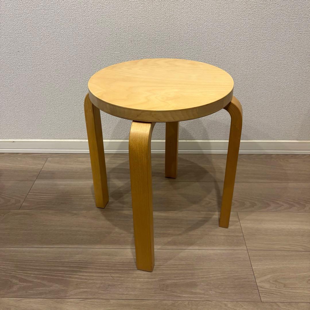 アルテック　アアルト　E60　スツール60　ナチュラルリッカー　4本脚