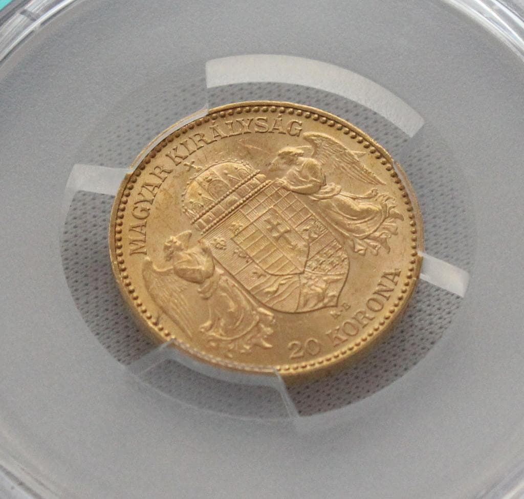 1894年 ハンガリー フランツ・ヨーゼフ 20コロナ金貨 PCGS MS62