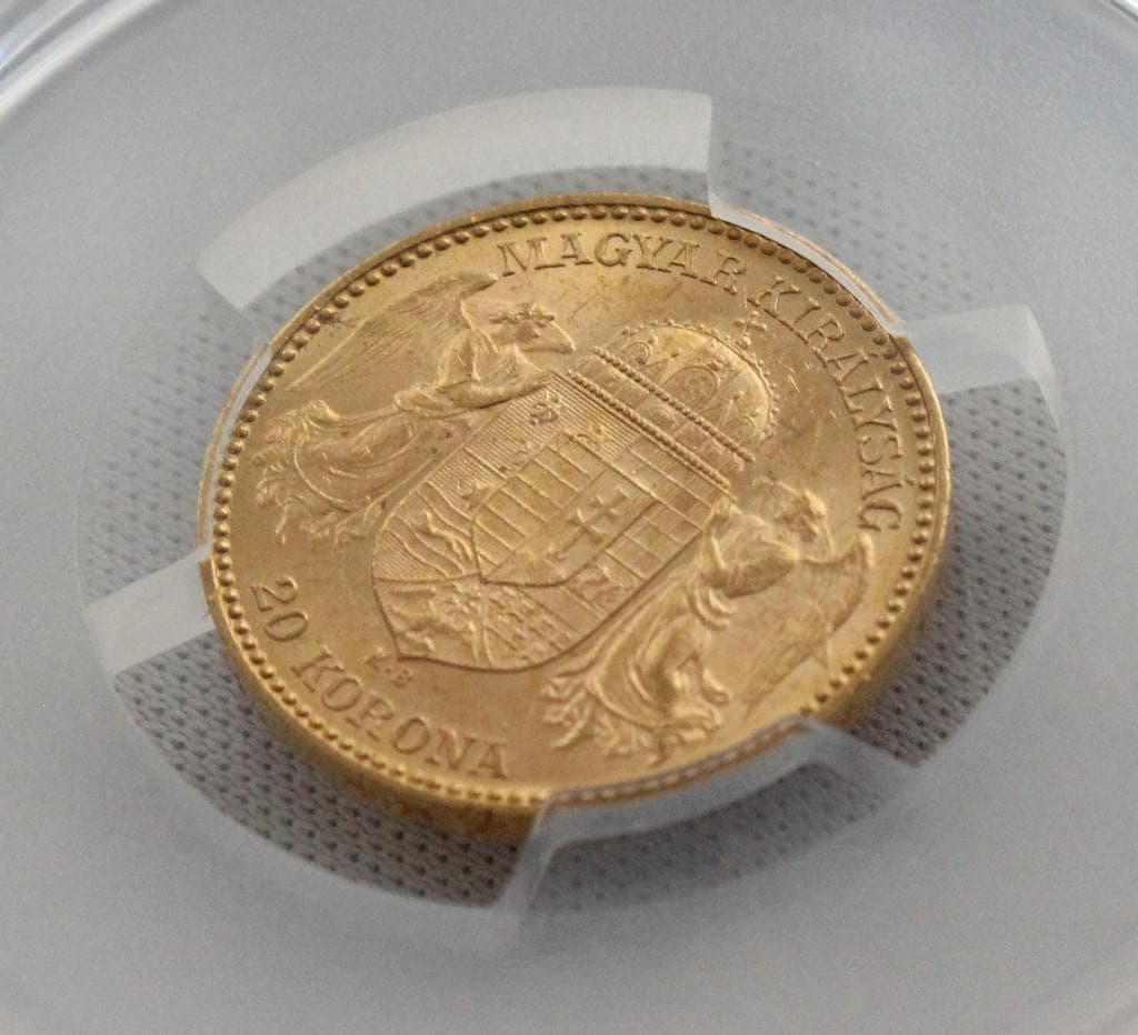 1894年 ハンガリー フランツ・ヨーゼフ 20コロナ金貨 PCGS MS62