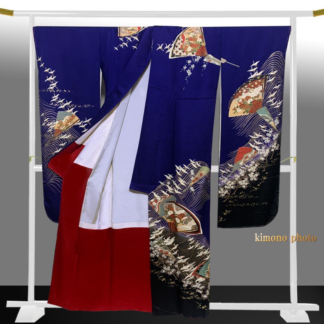 【未使用】正絹【極上逸品】振袖6点フルセット【金彩手描き 友禅染め】トールサイズ