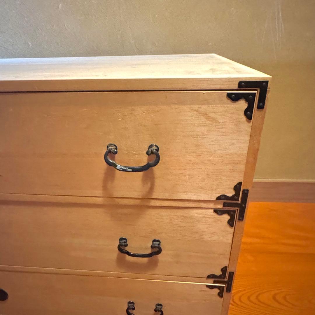 総桐箪笥｜防湿・防虫　和モダン　収納 レトロ タンス 3段　③