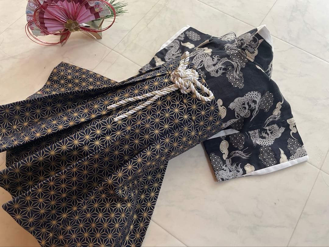 aria　わんちゃんの袴の着物　オーダー　男の子　女の子　計２着