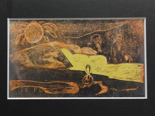 ポール・ゴーギャン、夜、希少な額装用画集より、新品高級額装付、状態良好