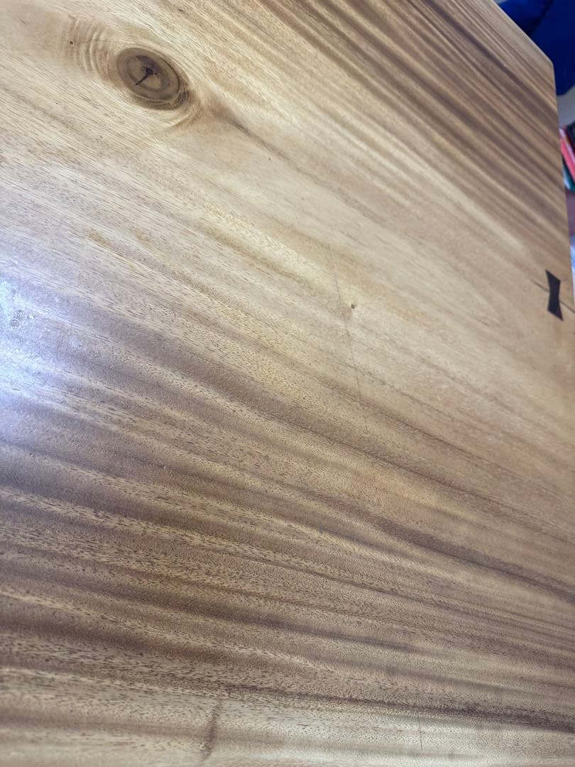 モンキーポッド　一枚板　アイアン　脚付